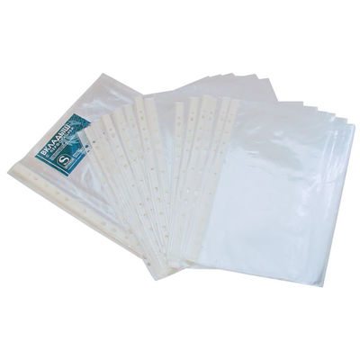 Папка-вкладыш с перфорацией А5, 100 шт.