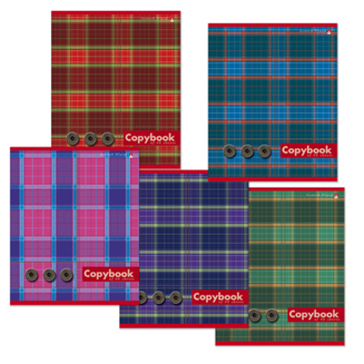 Тетрадь А5 48л кл., скрепка, выбеленный лак, 