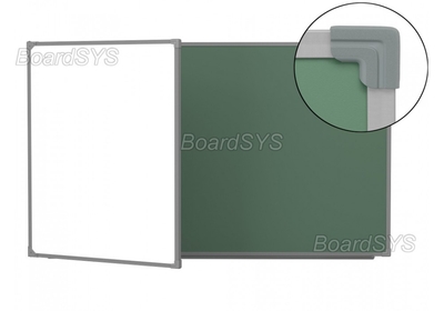 Двухэлементная комбинированная доска (магнитная) BoardSYS мел+маркер 120 х 255см._product_product_product_product_product